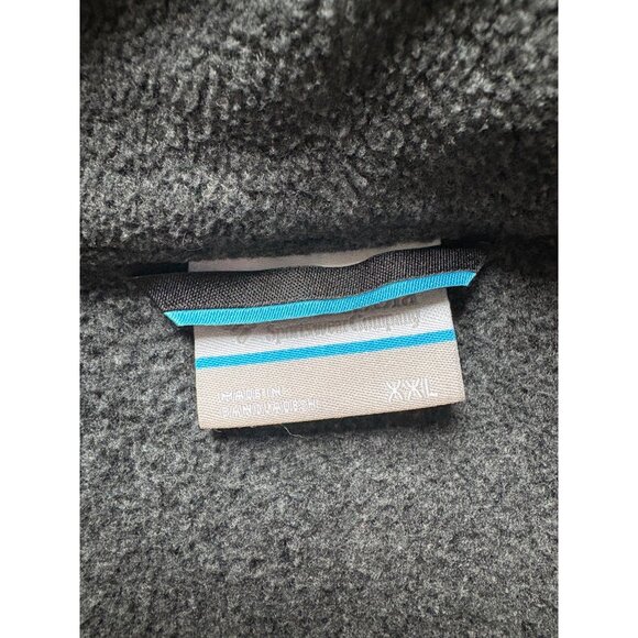 COLUMBIA MENS FLEECE FILL ZIP VEST PLUS SIZE XXL GRAY POCKETS SLEEVELESS - Picture 5 of 6